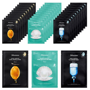 JM Solution Facial Mask 3*10sheets; Honey Luminous Royal Propolis, Marine Luminous Pearl Deep Moisture, Water Luminous S.O,S Ringer