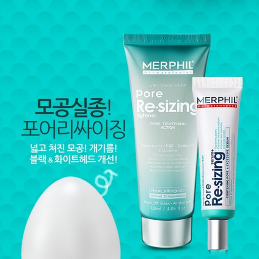 Merphil Pore Re-Sizing Tightener Serum and WashOff Mask